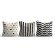 Soft & Stylish Cushion Set (3 Pieces), 43 x 43 cm | 50% Cotton/50% Polyester, Silicone Filling | Machine Washable at 30°C, Ironable, Digital Print