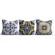 Soft & Stylish Cushion Set (3 Pieces), 43 x 43 cm | 50% Cotton/50% Polyester, Silicone Filling | Machine Washable at 30°C, Ironable, Digital Print