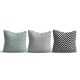 Stylish Cushion Cover Set (3 Pieces), 43 x 43 cm | 50% Cotton & 50% Polyester, Machine Washable at 30°C, Ironable, Digital Print | Perfect for Home Decor