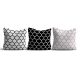 Stylish Cushion Cover Set (3 Pieces), 43 x 43 cm | 50% Cotton & 50% Polyester, Machine Washable at 30°C, Ironable, Digital Print | Perfect for Home Decor