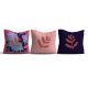 Stylish Cushion Cover Set (3 Pieces), 43 x 43 cm | 50% Cotton & 50% Polyester, Machine Washable at 30°C, Ironable, Digital Print | Perfect for Home Decor