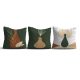 Stylish Cushion Cover Set (3 Pieces), 43 x 43 cm | 50% Cotton & 50% Polyester, Machine Washable at 30°C, Ironable, Digital Print | Perfect for Home Decor