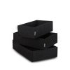 Premium Felt Desk Organizer Set (3 Pieces) - Black, 32x21x7.5cm, 29x17.5x7.5cm, 25.5x14x7.5cm | 100% Felt | Stylish & Functional for Home Office
