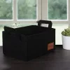 Stylish Black Felt Basket, 30 x 20 x 15 cm | 100% Durable Felt Material | Perfect for Organizing Home, Office & Storage Solutions