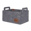 Stylish Grey Felt Basket, 30 x 20 x 15 cm | 100% Durable Felt | Perfect for Organizing Home, Office & Storage Solutions | Chic & Functional Design