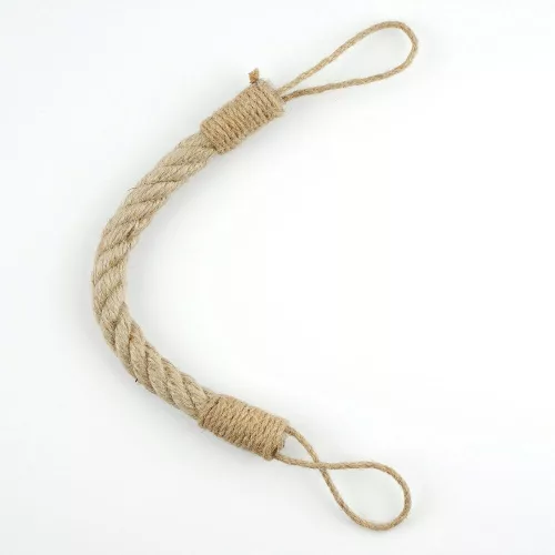 Bohemian Wicker Doorstop, 45 x 2 x 2 cm | 100% Linen, Rustic & Humorous Design | Perfect for Home Decor & Functional Use