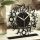 Elegant Black Decorative Clock, 25 cm Diameter, 100% Metal, 1.5 mm Thickness | Silent Mechanism, Battery Operated (1 AA, not included) | Stylish Home Accent