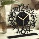 Elegant Black Decorative Clock, 25 cm Diameter, 100% Metal, 1.5 mm Thickness | Silent Mechanism, Battery Operated (1 AA, not included) | Stylish Home Accent