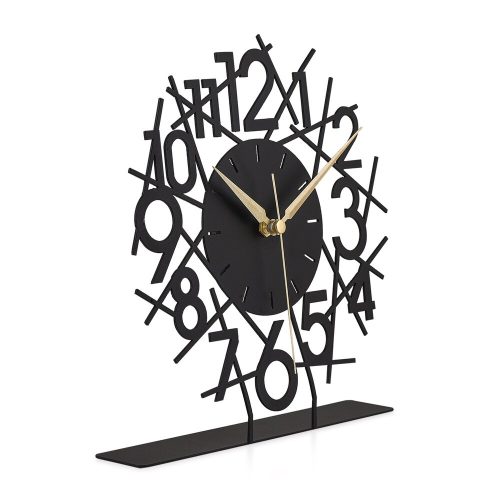 Elegant Black Decorative Clock, 25 cm Diameter, 100% Metal, 1.5 mm Thickness | Silent Mechanism, Battery Operated (1 AA, not included) | Stylish Home Accent