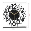 Elegant Black Decorative Clock, 25 cm Diameter, 100% Metal, 1.5 mm Thickness | Silent Mechanism, Battery Operated (1 AA, not included) | Stylish Home Accent