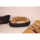 Handmade Cotton Bread Basket Set (3 Pieces), Black Jute Rope, 12 x 22 x 5 cm | Stylish & Functional Storage for Kitchen & Dining | Perfect for Bread & More