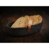 Handmade Cotton Bread Basket Set (3 Pieces), Black Jute Rope, 12 x 22 x 5 cm | Stylish & Functional Storage for Kitchen & Dining | Perfect for Bread & More