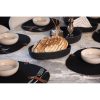 Handmade Cotton Bread Basket Set (3 Pieces), Black Jute Rope, 12 x 22 x 5 cm | Stylish & Functional Storage for Kitchen & Dining | Perfect for Bread & More