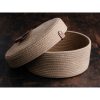 Handmade Cotton Basket Set (6 Pieces) - 100% Cotton Jute Rope, Beige | 2 Small (15x15x7 cm), 2 Medium (20x20x9 cm), 2 Large (25x25x11 cm) | Stylish Storage Solution