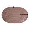 Handmade Table Mat Set (6 Pieces) with PU Leather Knife Holder, 30 x 40 cm, 100% Cotton Jute Rope, Elegant Beige Design for Dining & Kitchen Use