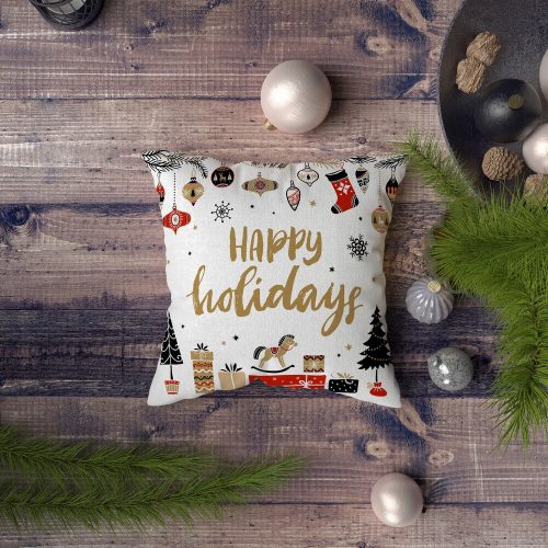 Soft & Stylish Cushion (43 x 43 cm), 50% Cotton/50% Polyester, Machine Washable at 30°C, Ironable, Silicone Filling, Lightweight 400g | Perfect for Home Decor