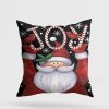 Soft & Stylish Cushion (43 x 43 cm), 50% Cotton/50% Polyester, Washable & Ironable, Concealed Zip, Silicone Filling | Perfect for Home Decor & Comfort