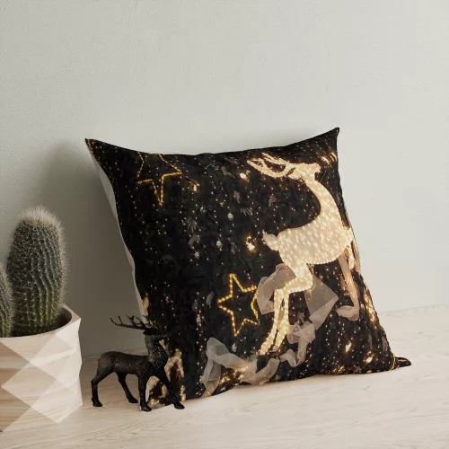 Soft & Stylish Cushion (43 x 43 cm), 50% Cotton/50% Polyester, Washable & Ironable, Concealed Zip, Silicone Filling | Perfect for Home Decor & Comfort