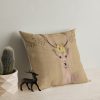 Soft & Stylish Cushion (43 x 43 cm), 50% Cotton/50% Polyester, Washable & Ironable, Concealed Zip, Silicone Filling | Perfect for Home Decor & Comfort
