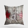 Soft & Stylish Cushion (43 x 43 cm), 50% Cotton/50% Polyester, Washable & Ironable, Concealed Zip, Silicone Filling | Perfect for Home Decor & Comfort