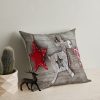 Soft & Stylish Cushion (43 x 43 cm), 50% Cotton/50% Polyester, Washable & Ironable, Concealed Zip, Silicone Filling | Perfect for Home Decor & Comfort