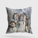 Soft & Stylish Cushion (43 x 43 cm), 50% Cotton/50% Polyester, Washable & Ironable, Concealed Zip, Silicone Filling | Perfect for Home Decor & Comfort