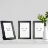 Elegant Black Photo Frame Set (3 Pieces), 13 x 18 cm | 100% Plastic, 20 mm Frame Width | Perfect for Home Decor & Gallery Walls