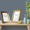 Elegant Gold Photo Frame Set (2 Pieces) - 10x15 cm & 13x18 cm | 100% Plastic, 20 mm Frame Width | Perfect for Home Decor & Memories