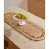 Handmade 100% Cotton Runner, Natural Color, 136 x 37 cm | Elegant & Versatile Design for Home Décor, Perfect for Dining & Living Spaces