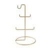 Elegant Gold Jewellery Stand Organizer, 15 cm Diameter x 27 cm Height | 100% Metal, Lightweight at 0.176 kg | Perfect for Stylish Storage & Display