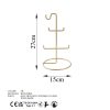 Elegant Gold Jewellery Stand Organizer, 15 cm Diameter x 27 cm Height | 100% Metal, Lightweight at 0.176 kg | Perfect for Stylish Storage & Display