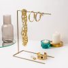 Elegant Gold Metal Jewellery Stand Organizer, 25 x 30 x 12 cm | 100% Durable Metal | Perfect for Organizing Necklaces, Earrings & Accessories