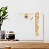 Elegant Gold Metal Jewellery Stand Organizer, 25 x 30 x 12 cm | 100% Durable Metal | Perfect for Organizing Necklaces, Earrings & Accessories