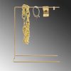 Elegant Gold Metal Jewellery Stand Organizer, 25 x 30 x 12 cm | 100% Durable Metal | Perfect for Organizing Necklaces, Earrings & Accessories