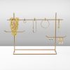 Elegant Gold Metal Jewellery Stand Organizer, 31 x 29 x 13 cm | 100% Durable Metal | Perfect for Organizing Necklaces, Earrings & Accessories