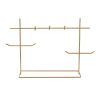 Elegant Gold Metal Jewellery Stand Organizer, 31 x 29 x 13 cm | 100% Durable Metal | Perfect for Organizing Necklaces, Earrings & Accessories