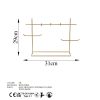 Elegant Gold Metal Jewellery Stand Organizer, 31 x 29 x 13 cm | 100% Durable Metal | Perfect for Organizing Necklaces, Earrings & Accessories