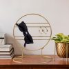 Elegant Gold Metal Jewellery Stand Organizer, 23 x 28 x 13 cm | 100% Durable Metal | Perfect for Displaying & Organizing Accessories