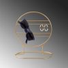 Elegant Gold Metal Jewellery Stand Organizer, 23 x 28 x 13 cm | 100% Durable Metal | Perfect for Displaying & Organizing Accessories