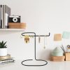 Elegant Black Metal Jewellery Stand Organizer, 21 x 25 x 14 cm | 100% Durable Metal | Perfect for Storing Necklaces, Earrings & Accessories