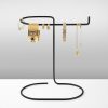 Elegant Black Metal Jewellery Stand Organizer, 21 x 25 x 14 cm | 100% Durable Metal | Perfect for Storing Necklaces, Earrings & Accessories