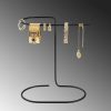 Elegant Black Metal Jewellery Stand Organizer, 21 x 25 x 14 cm | 100% Durable Metal | Perfect for Storing Necklaces, Earrings & Accessories