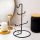 Elegant Black Metal Jewellery Stand Organizer, 15 cm Diameter x 27 cm Height | 100% Durable Metal | Perfect for Displaying Necklaces & Accessories