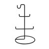 Elegant Black Metal Jewellery Stand Organizer, 15 cm Diameter x 27 cm Height | 100% Durable Metal | Perfect for Displaying Necklaces & Accessories