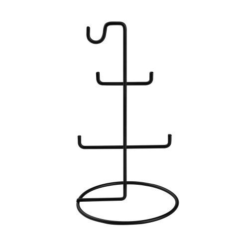 Elegant Black Metal Jewellery Stand Organizer, 15 cm Diameter x 27 cm Height | 100% Durable Metal | Perfect for Displaying Necklaces & Accessories