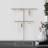 Elegant Chrome Jewellery Stand Organizer, 15 cm Diameter x 30 cm Height | 100% Metal Construction | Stylish & Functional Storage for Accessories