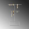 Elegant Chrome Jewellery Stand Organizer, 15 cm Diameter x 30 cm Height | 100% Metal Construction | Stylish & Functional Storage for Accessories