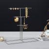 Stylish Chrome Jewellery Stand Organizer, 40 x 41 x 15 cm | 100% Metal, Lightweight at 0.43 kg | Perfect for Elegant Storage & Display