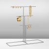 Stylish Chrome Jewellery Stand Organizer, 40 x 41 x 15 cm | 100% Metal, Lightweight at 0.43 kg | Perfect for Elegant Storage & Display