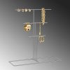 Stylish Chrome Jewellery Stand Organizer, 40 x 41 x 15 cm | 100% Metal, Lightweight at 0.43 kg | Perfect for Elegant Storage & Display